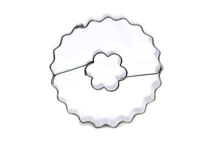 Velké vroubkované kolečko - střed kytička  Kolečko se středem