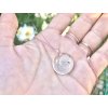 Pampeliškové chmýří v půlkruhovém náhrdelníku 20 mm s Křišťálem