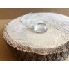 Pampeliškové chmýří v půlkruhovém náhrdelníku 20 mm s Akvamarínem