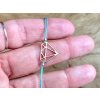 Náramek Diamant z pozlaceného stříbra na světle modré šňůrce