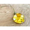 Narciska v polokulatém náhrdelníku 30 mm s olivovým korálkem Unakit