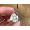 Pichlavý náhrdelník v polokuličce 14mm s korálkem broušeného Bambusového Achátu