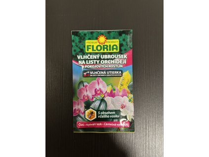 Vlhčený ubrousek na listy orchidejí a pokojových rostlin