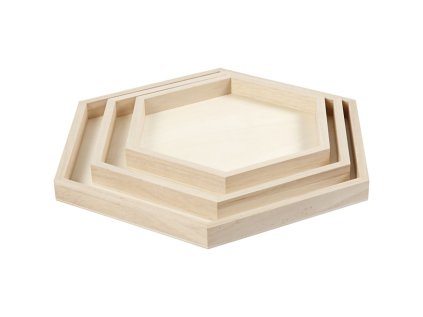 1104 wooden frames for moss pictures 6 angular set 3 pcs