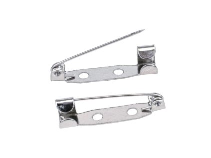 1248 zaklad na brosnu svadobne pierko 25mm 10ks postriebrene