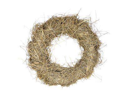 Dried grass wreath base 30cm - shaggy