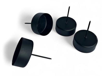 bodce podstavce na cajove sviecky zapichovacie podstavce cierne matne