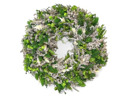 suseny veniec svetlo zeleny biely