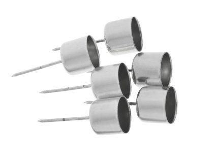 spikes bases for conical tall candles insertable bases silver