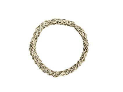 wicker base wreath frame thin light natural 20cm
