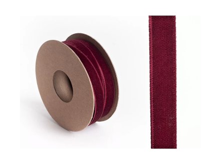 zamatova stuha 15mm bordova