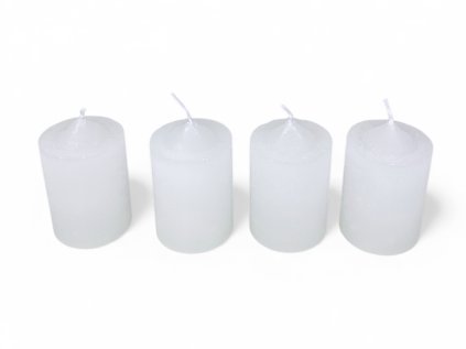 adventne sviecky rustic biele 4ks