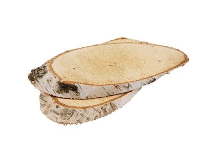 Brezové drevené plátky s kôrou 9×15 cm 7ks prírodné