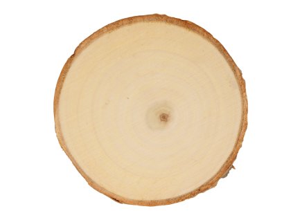 Wooden poplar slices 10 11cm 2pcs natural