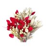 dried flower bouquet dried bouquet red white1