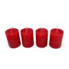 adventne sviecky rustic červené 4ks