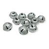 Metal bells 2.5cm 10pcs silver