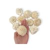 shola flower ming kvet 6cm natural white biele kremove2