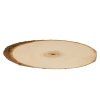 Wooden Poplar Slices Oval - 36-39cm, 2 Pcs, Natural