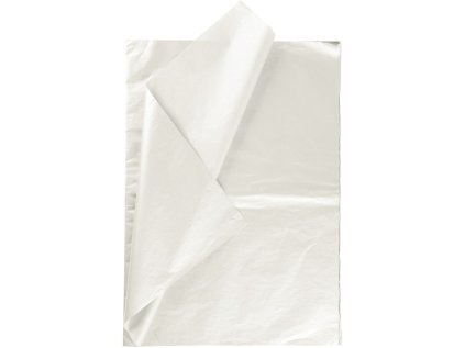 1236 hodvabny papier 50x70cm 25ks perletovy biely