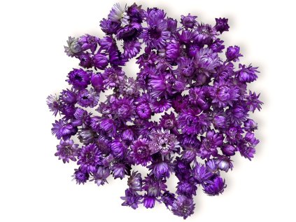 susene slamienky hlavicky straw flowers heads 50g fialové purple