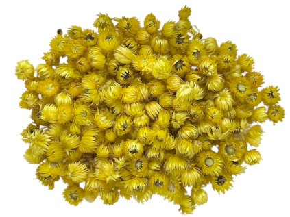 susene slamienky hlavicky helichrysum vestitum straw flowers heads 100g žlté yellow