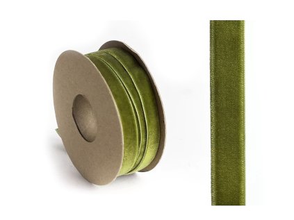 zamatova stuha 15mm machovozelena