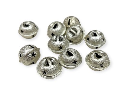 Kovové rolničky 2,5cm 10ks champagne zlaté