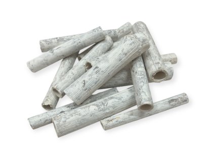 Sušené trstinové duté steblá 15ks vintage biele (2)