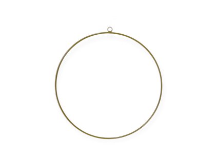 kruh hnedý 30cm gold ring metal