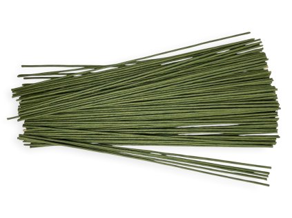 green floristic wire sticks with paper cover 3mm drotene tycinky obalene papierom zelene