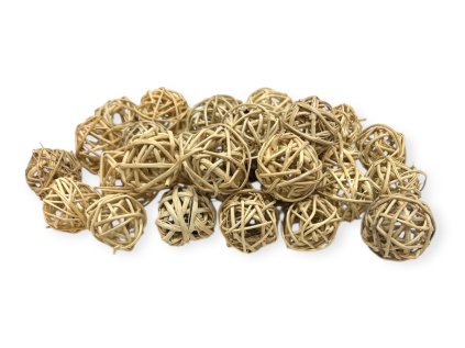 Ratanové guličky 3cm 30g (25 30ks) prírodné