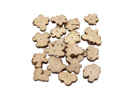 Drevené plátky 15 40mm 230g mix tvarov