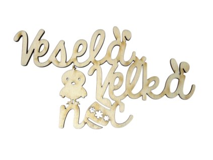 Drevený výrez 20cm - Veselá Veľká noc