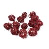 Ratanové guličky 4cm 14ks bordové