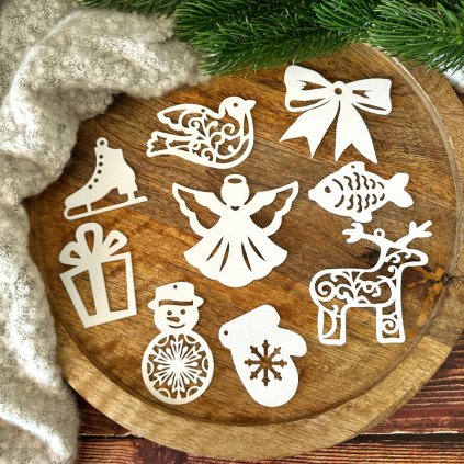 Sada tradičních vánočních ozdob