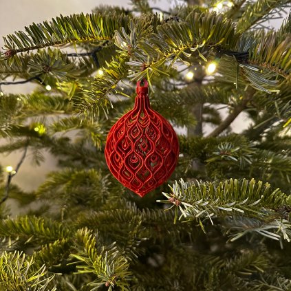 Baňka paví červená