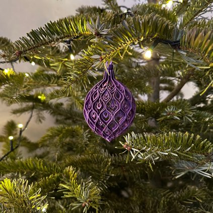 Baňka paví růžovo fialová