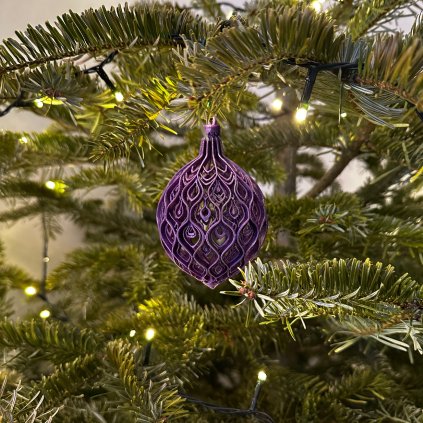 Baňka paví galaxy fialová