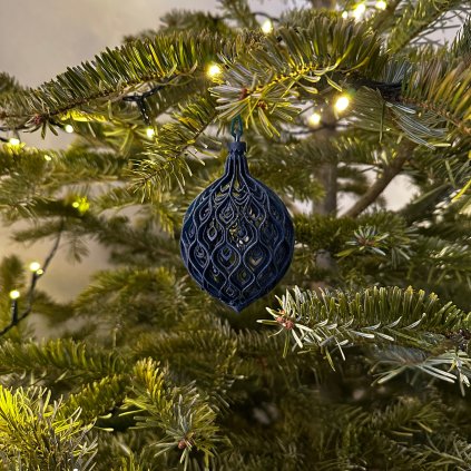 Baňka paví galaxy modrá