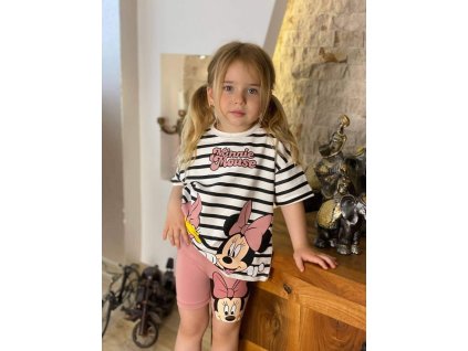 Set trička a kraťasů Minnie starorůžová