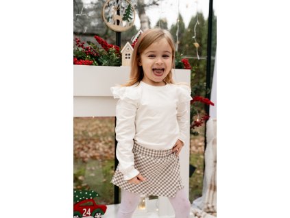 Sukňokraťasy kárované béžové Helen