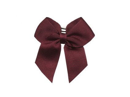 hair clip with small bow garnet