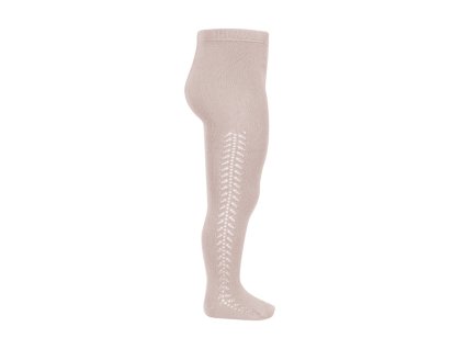 side openwork warm tights old rose