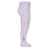 perle openwork tights with bow mauve