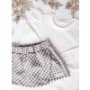 Sukňokraťasy kárované béžové Helen