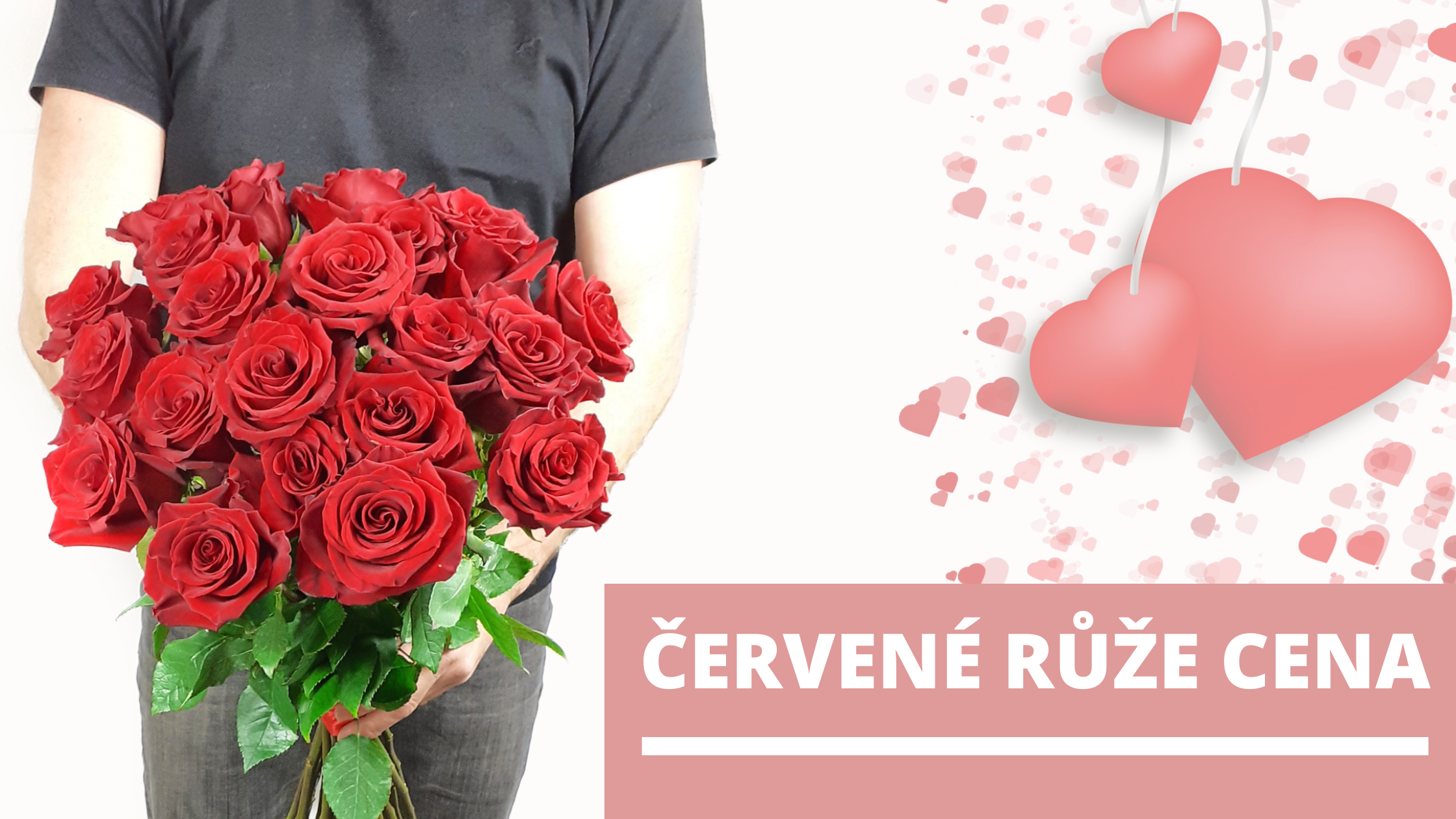 Cena červených růží Valentýn 2023'