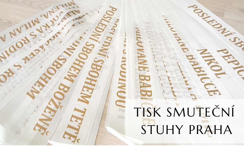 Tisk smuteční stuhy Praha