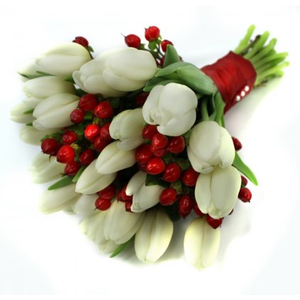 Svatební kytice z tulipánů