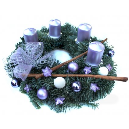 Adventní věnec lilac